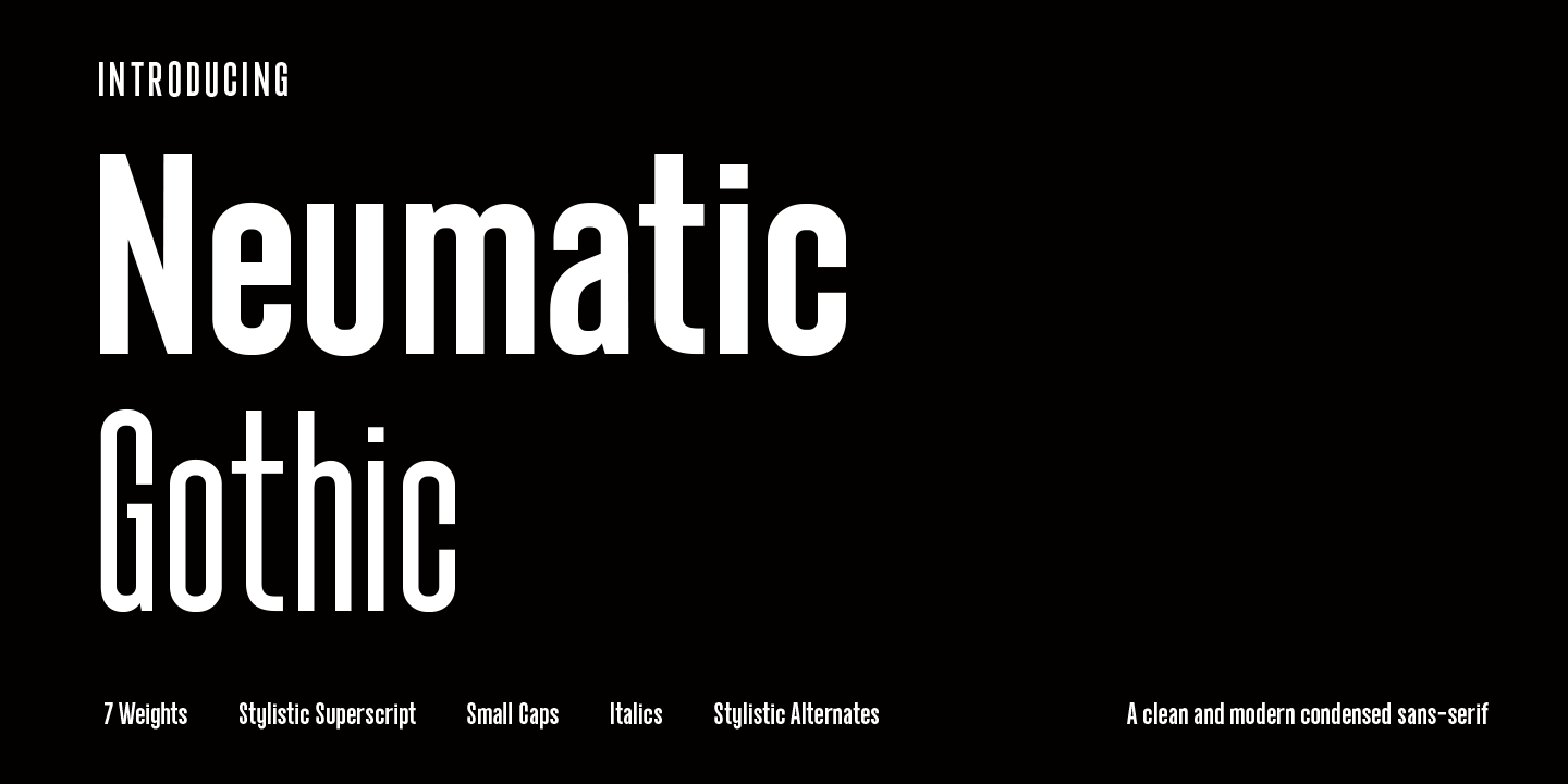 Przykład czcionki Neumatic Gothic